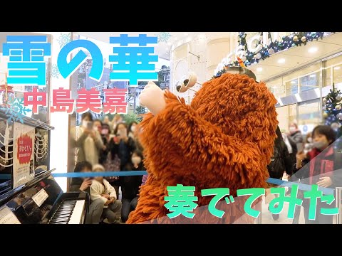 【現場騒然】街中で突然、雪の華-中島美嘉を弾いてみた！【ストリートピアノ】【ドッキリ】【音楽家ムック】