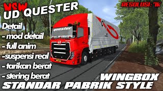 STANDAR PABRIK🔥😎SHARE MOD & LIVERY TRUK UD QUESTER WINGBOX || MOD BUSSID TERBARU