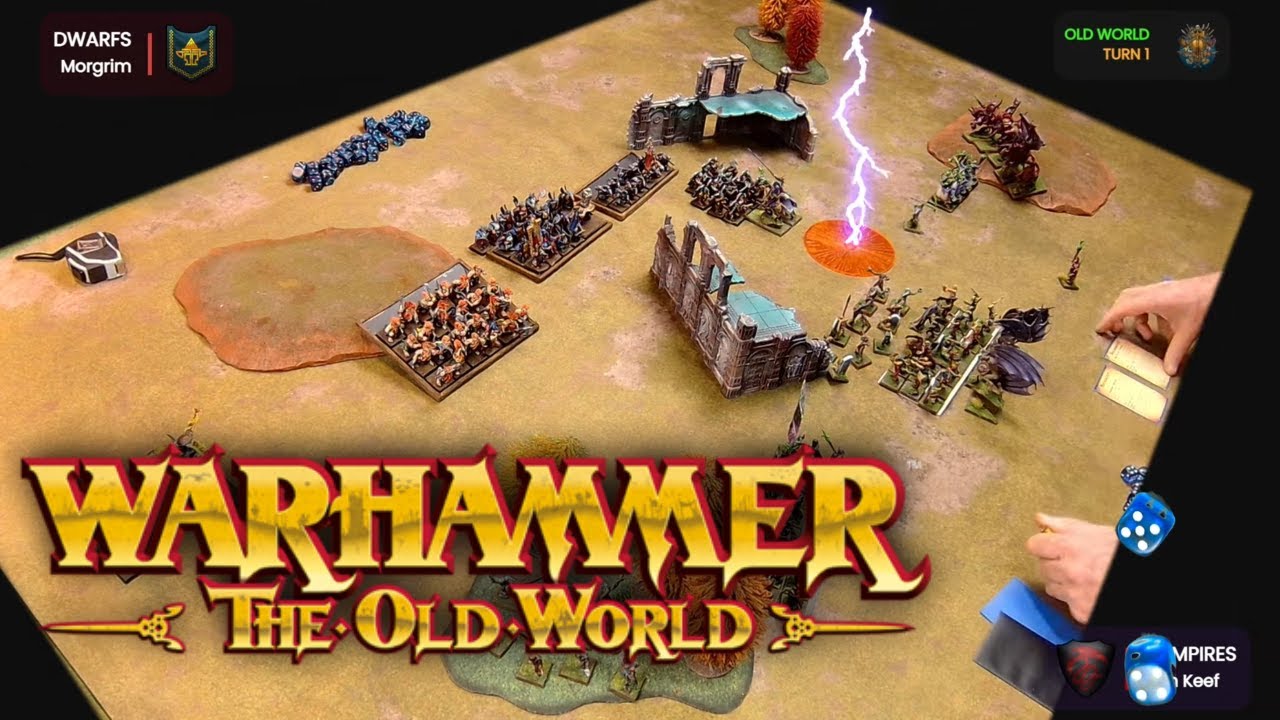 Warhammer the Old World Battle Report Vampires vs Dwarfs S01E10 - YouTube
