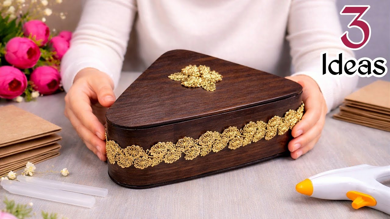 TRANSFORMING Waste Cardboard into AMAZING Organizer ✨😉