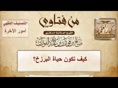 كيف تكون حياة البرزخ؟ الشيخ صالح الفوزان