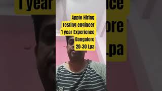 Apple Hiring Junior Test Engineer ## 1-2 Years Experience | Bengaluru 🔥