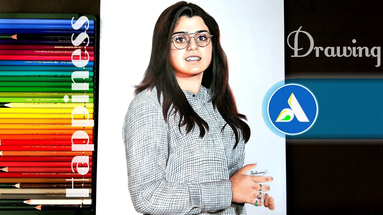 Drawing HAPPINESS 😇💙 | Commissioned Drawing | Time lapse | 