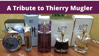 A Tribute to Thierry Mugler | Angel edt, Angel Fetish Star, Alien edt, Alien Essence Absolue...