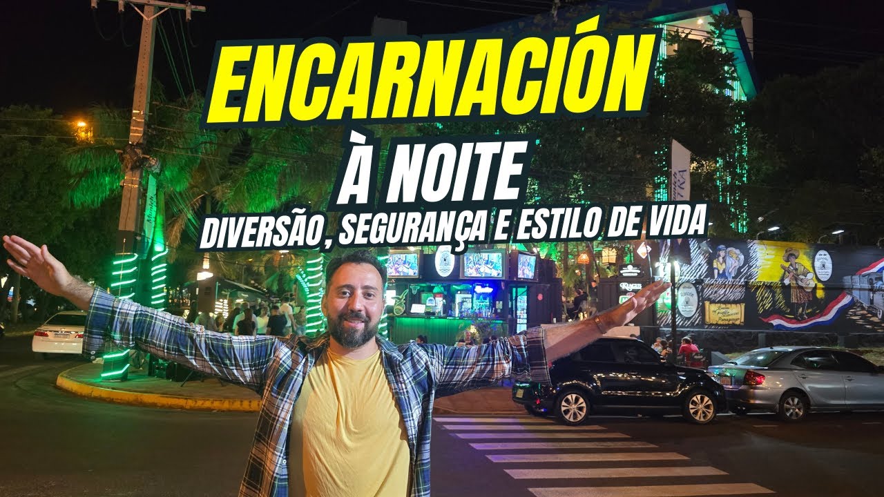 Encarnación à noite 🇵🇾 | Como é viver e se divertir no Paraguai - 2025