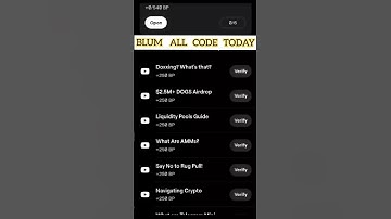 Blum Video Code Today ! Blum All YouTube Video Code ! Blum All Verify Code Today