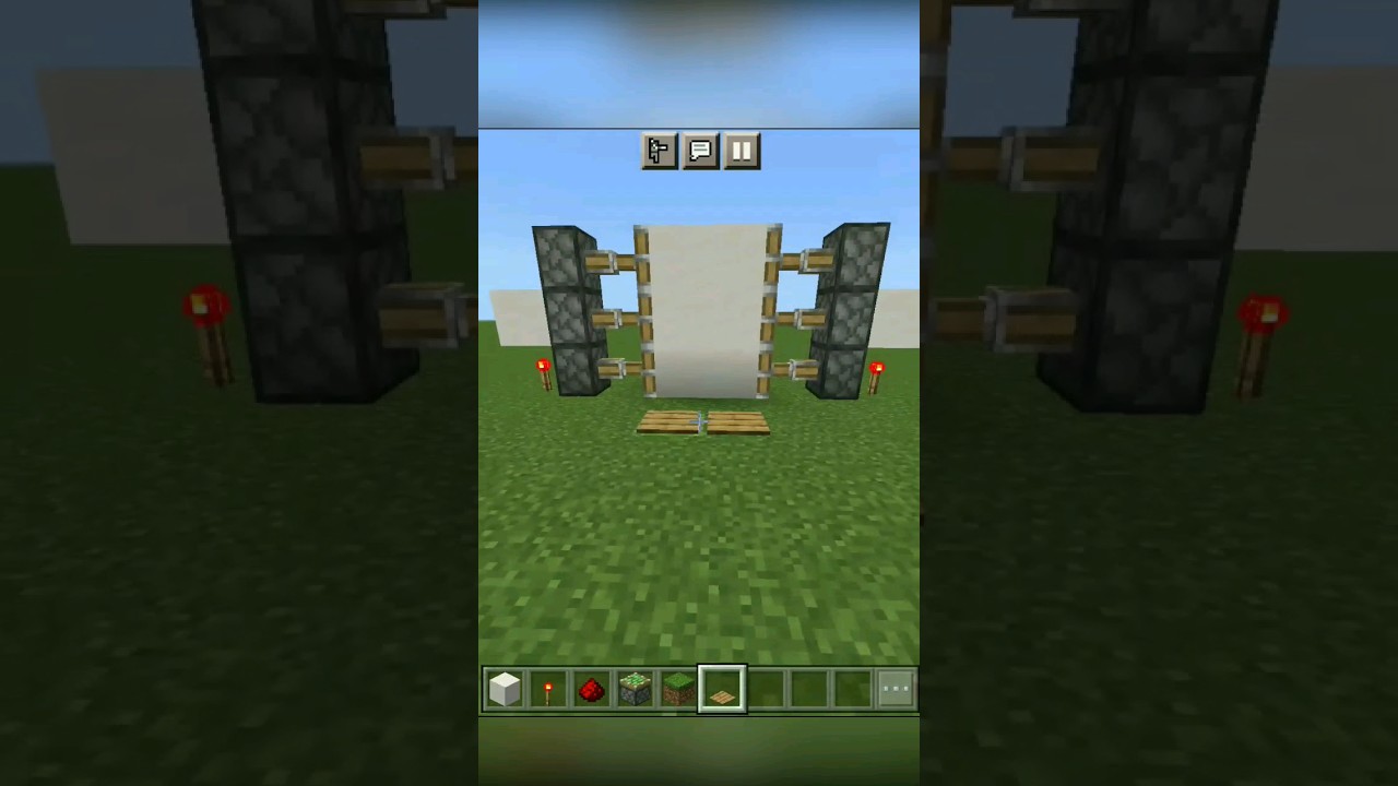 Minecraft: Working Piston Gate #shorts #minecraft