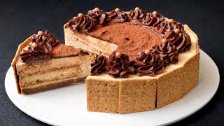 Easy No-Bake Tiramisu Cheesecake | Creamy Coffee Dessert!