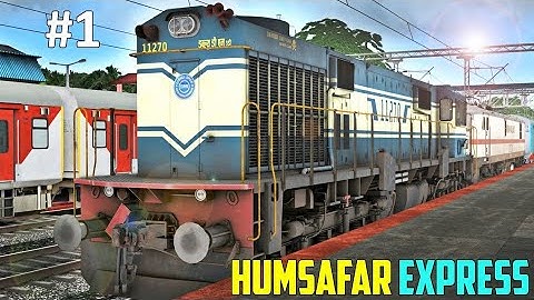 Locomotive Failed of Humsafar Express Train and rescued by WDM 3D | #gameplay