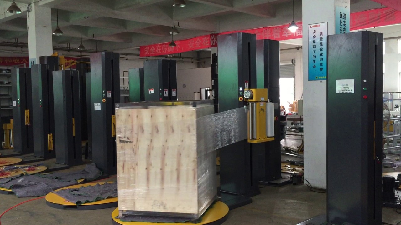 250 pre stretch pallet wrapping machine YouTube