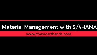 SAP S4 HANA MM Training - Classic MRP | SAP S4HANA Sourcing and Procurement