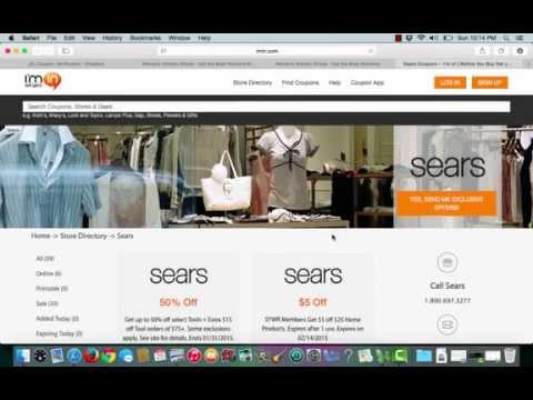 Sears Coupons verification by I’m in!