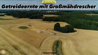 Getreideernte mit Großmähdrescher New Holland 1200ha Getreide in Mecklenburg Vorpommern Ernte 2023