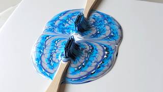 Amazing Results With Just 2 Toothbrushes Acrylic Pouring Ideas