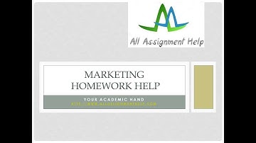 Marketing homework help
