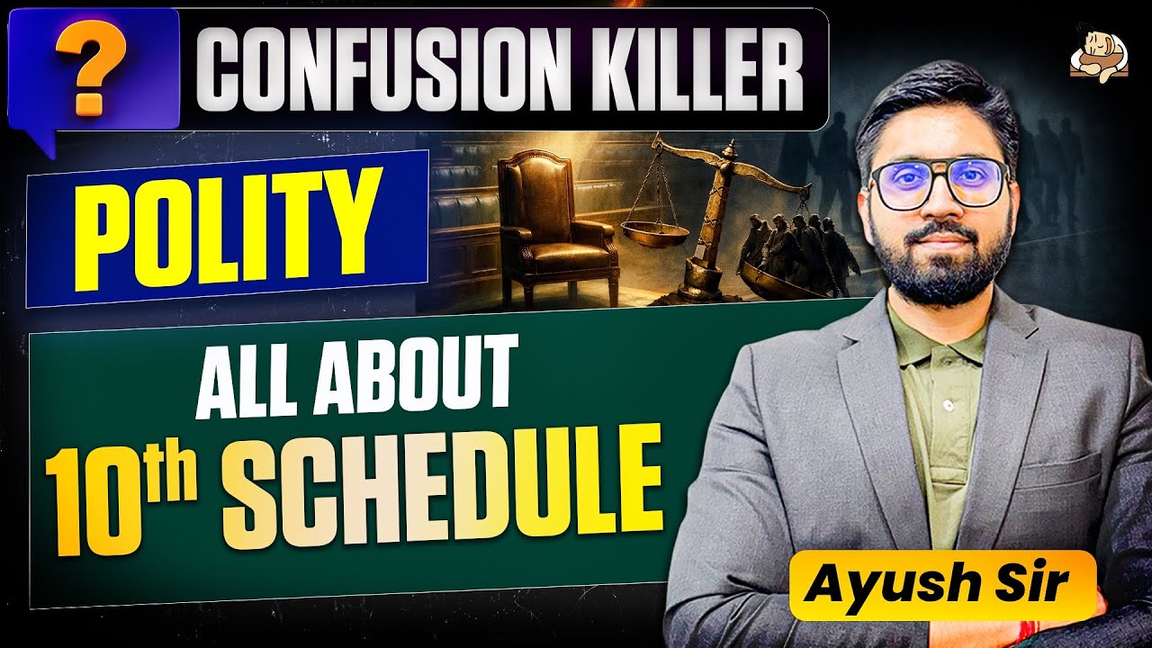 Indian Polity UPSC: Tenth Schedule Anti Defection Law  | Speaker Role, Whip,Merger, Kihoto Hollohan