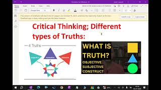 Kritisch denken; Verschillende soorten waarheden: - 16. #waarheidssoorten #kritisch_denken