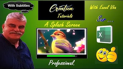 - Excel Vba Tutorial - A Professional Splash Screen (With Subtitles)