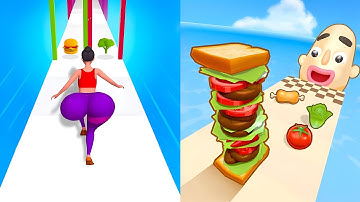 Twerk Race 3D vs Sandwich Runner 💥 EPIC SpeedRun Challenge! (All Levels Unlocked | Android & iOS)
