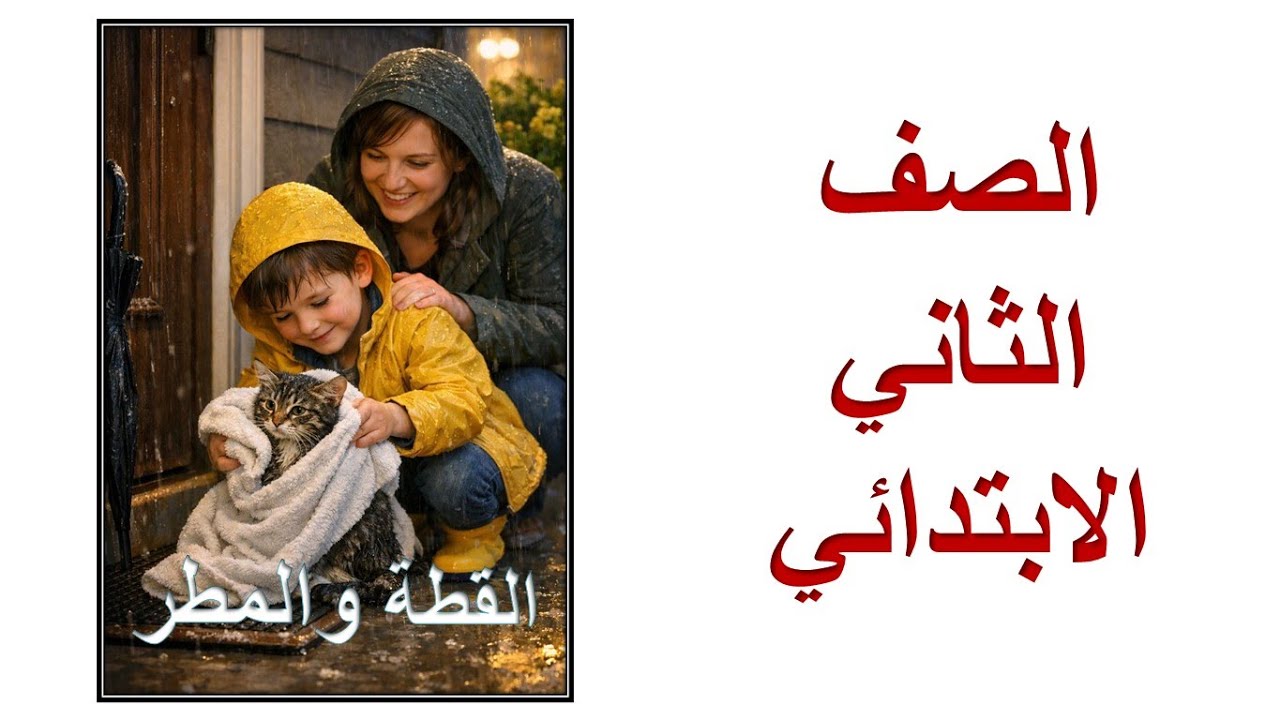 الدرس الثالث : القطة والمطر |  لغة عربية الصف الثاني الابتدائي الترم الثاني 2026