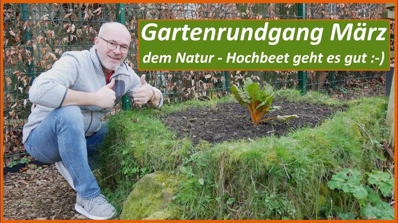 Gartenrundgang März - dem Natur Hochbeet geht es gut :-)