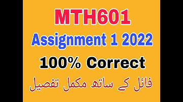 Mth601 Assignment 1 solution  fall 2022|Mth601 assignment 1  2022|Mth601 Assignment 1 solution 2022