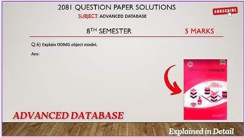 ODMG Object Model Explained in Nepali | 8th Semester CSIT | Advanced Database