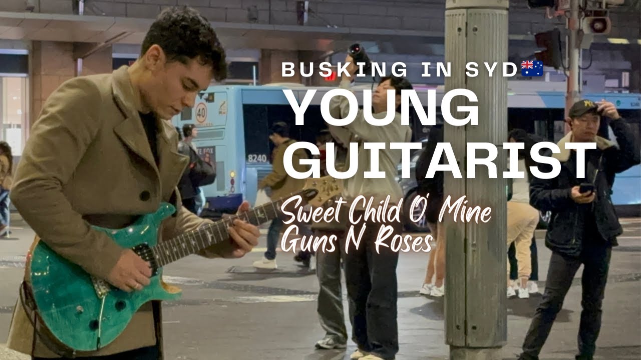 BEST young GUITAR busker 🎸 Guns N' Roses 🌹 Sweet Child O' Mine