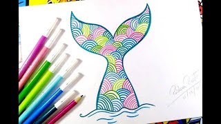 Respondendo a @sereia.josiane como desenhar uma sereia fácil #drawing