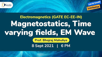 Electromagnetics - Magnetostatics, Time varying fields, EM Wave | 8 September | 6 PM