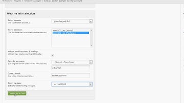 Restore Manager WHM plugin - Extract addon domain to new account