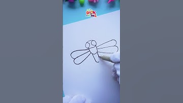 3 to Dragonfly | How to Draw a Dragonfly from 3 #shorts #drawing #howtodraw