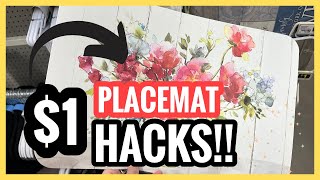 YOU WON'T BELIEVE WHAT I MADE USING $1 PLACEMATS | PLACEMAT CRAFT HACKS!