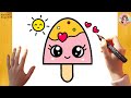 How to Draw a Super Cute Ice Cream ???????? | Easy Kawaii Drawing & Coloring Step by Step