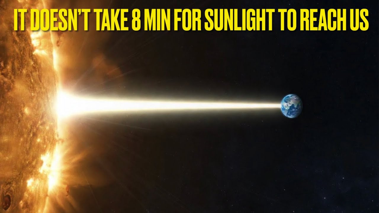 It doesn't take Sunlight 8 Minutes to Reach Earth, It takes 100k