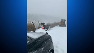 Snowplows Tip Over On Colorado Highways, Crews Will Leave One Where It Lies Until Blizzard Passes
