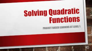 PBL Level 1 Project