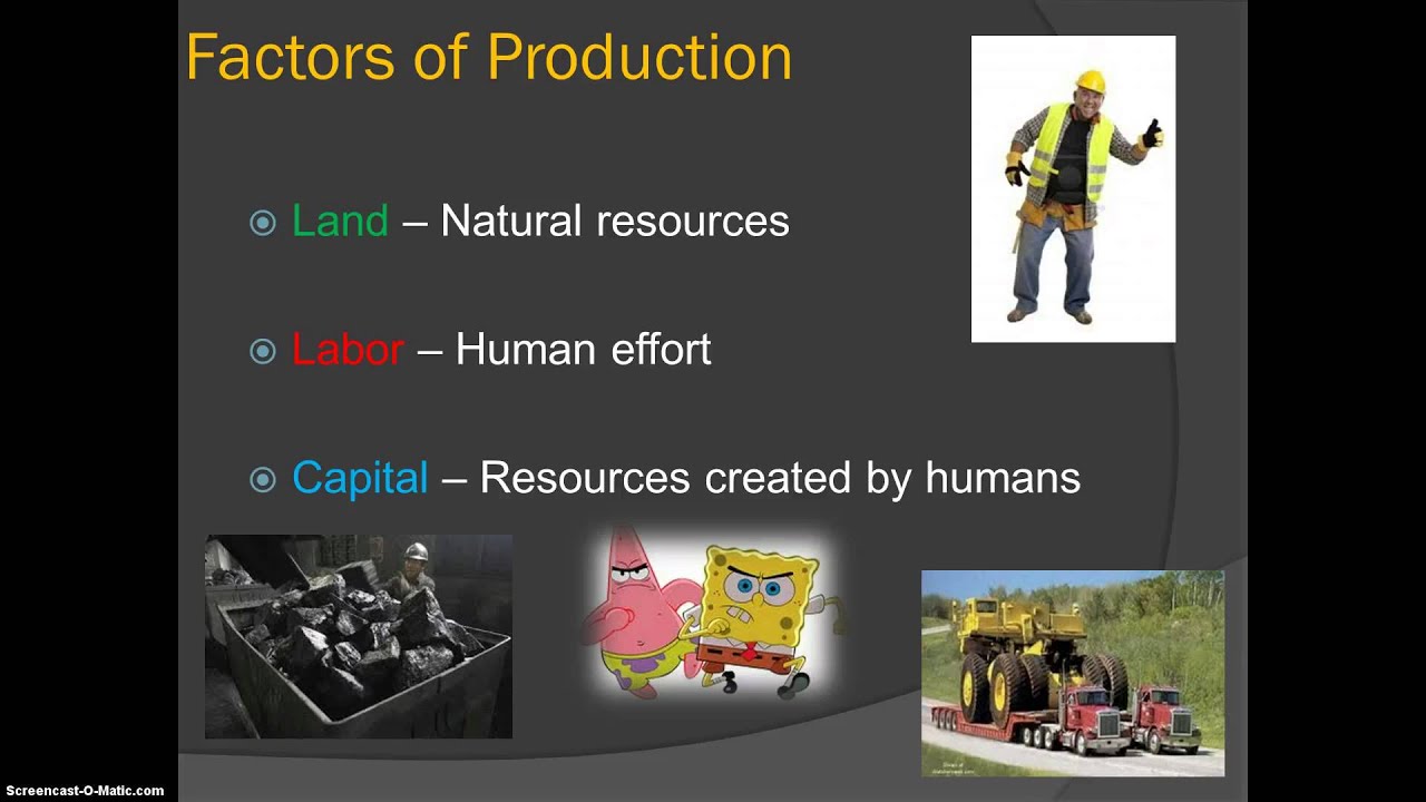 example of four factors of production