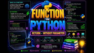 Function In Python | Return Without Parameter In Python