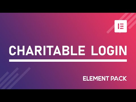 How to Use Charitable Login Widget in Elementor by Element Pack | BdThemes Tutorial
