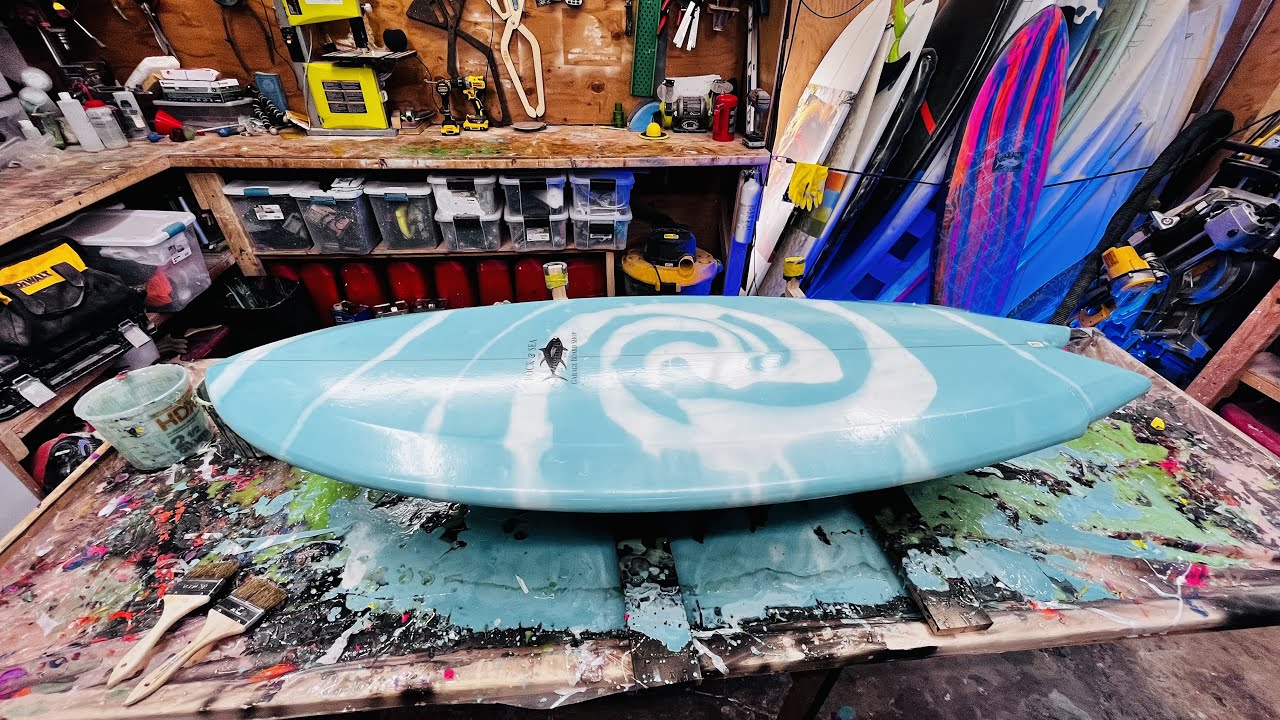 Hot coating a Surfboard LIVESTREAM YouTube