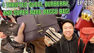 I Thrifted Gucci, Burberry and a SUPER RARE LEATHER BAGGU BAG! Goodwill Hunting Ep 276