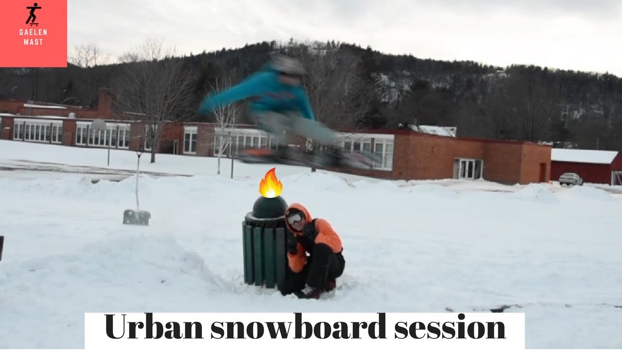 Urban Snowboarding on a Playground! YouTube
