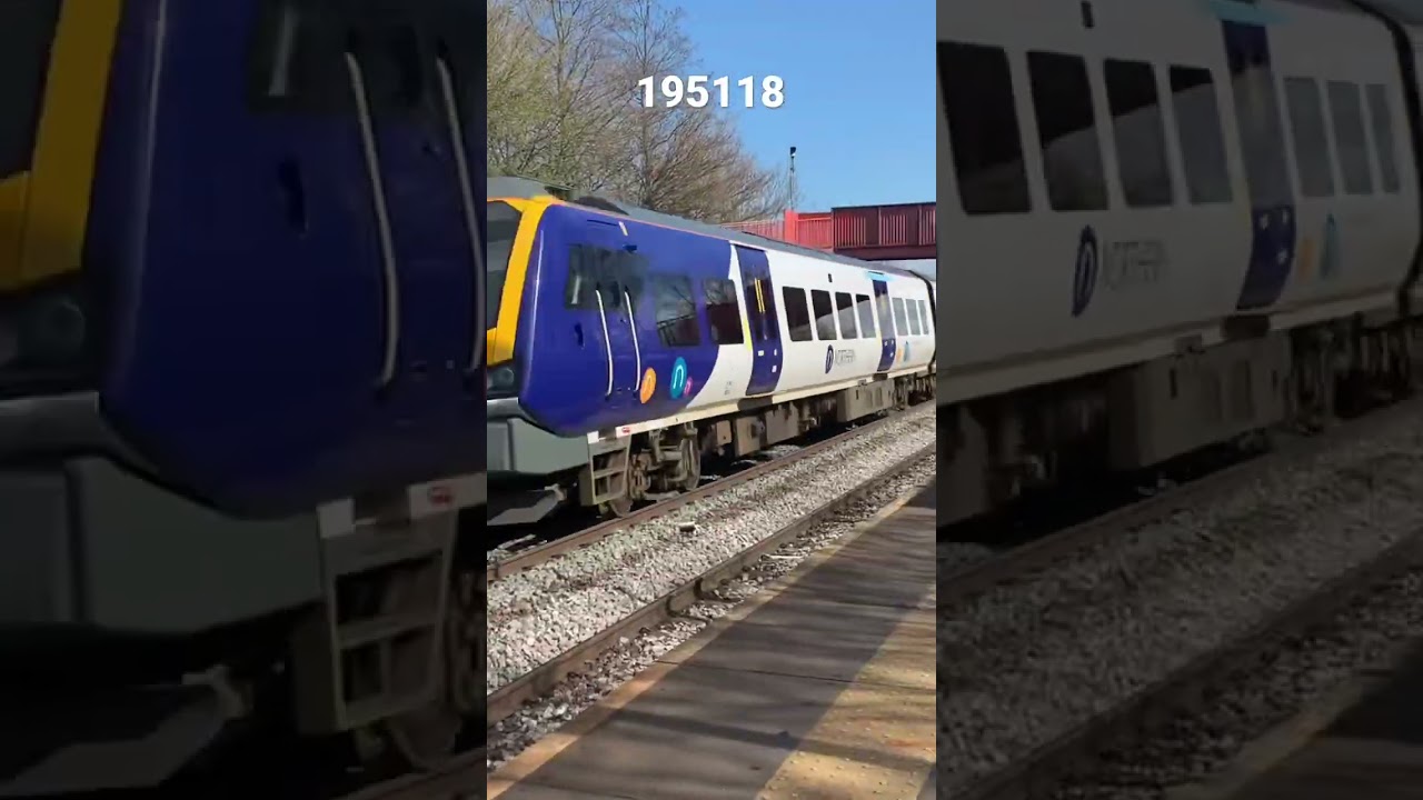 Class 195 passing East Garforth 