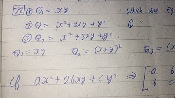 #Quadratic forms  #easy way to examine #equivalency of #quadratic forms from #CSIR  #NET dec  2018