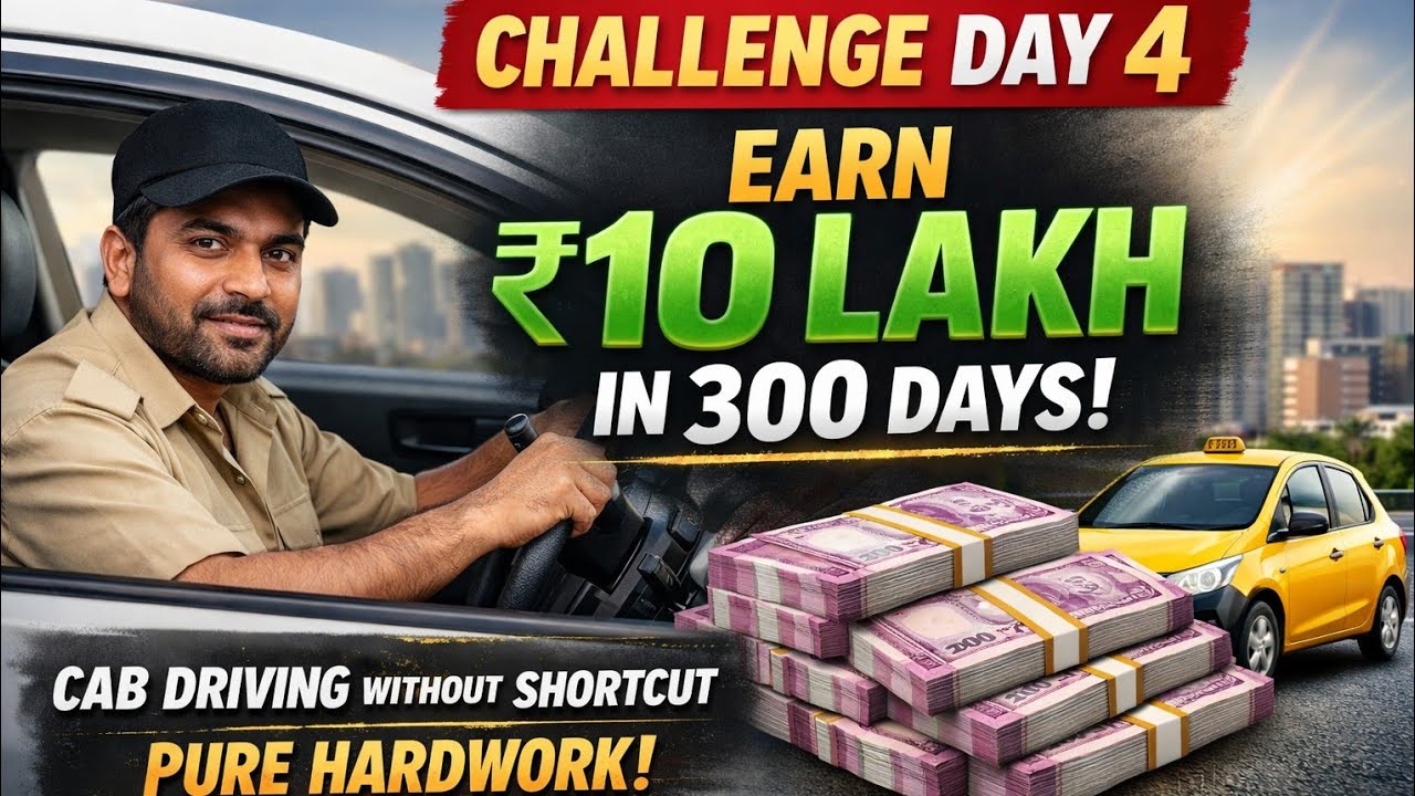 Challange Day 4 || Earn ₹10 Lakh In 300 Day's From Cab Driving || 