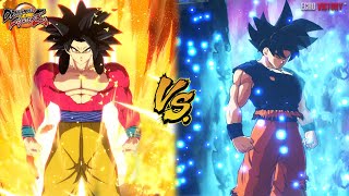 GT vs Super! SS4 Goku Vs Ultra Instinct - Sign- Goku! Dragon Ball FighterZ Mods
