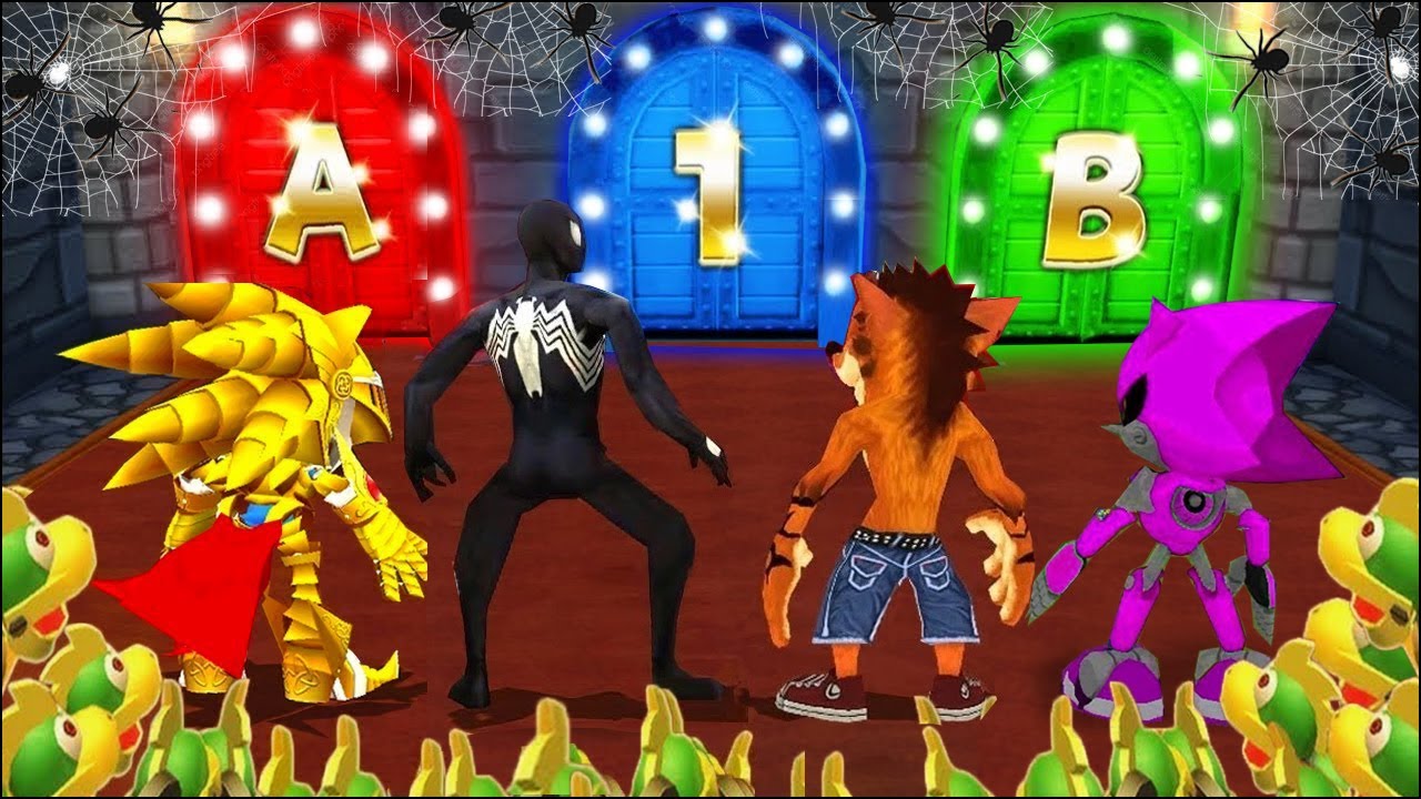 Mario Party 9 MiniGames Crash Bandicoot Vs Metal Sonic Vs Spider Man Vs Excalibur Sonic (Master CPU)