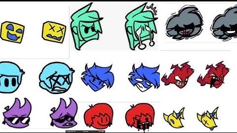 Re-Coloring FNF Mod Icons(part 8)