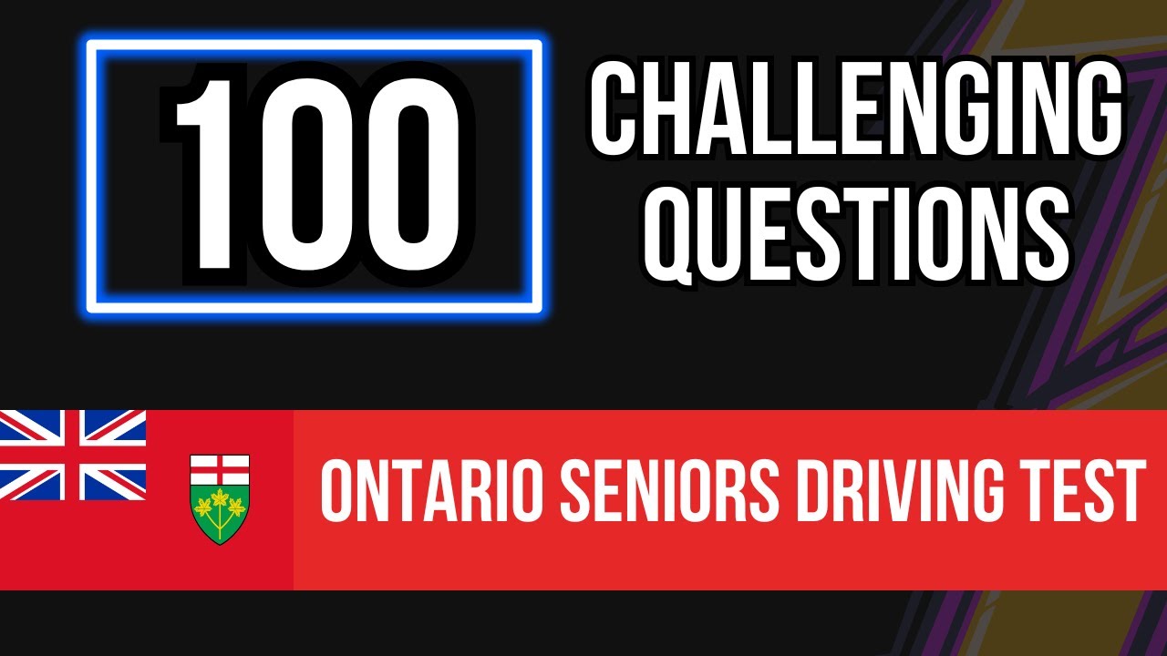 Ontario Seniors Driving Test 2026 (100 Challenging Questions)